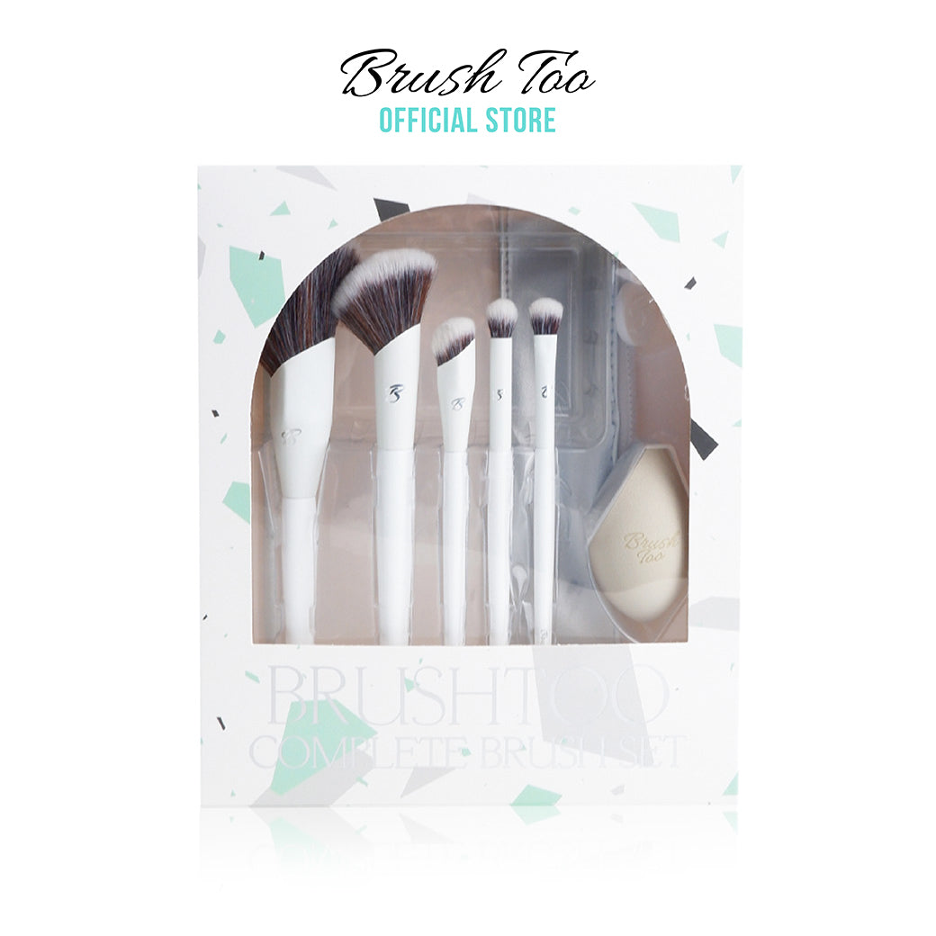 [เซ็ต7ชิ้น] BrushToo Complete Brush Set เซ็ตแปรงแต่งหน้าขนสังเคราะห์ + ฟองน้ำลงรองพื้น แถมฟรี กระเป๋าใส่แปรง