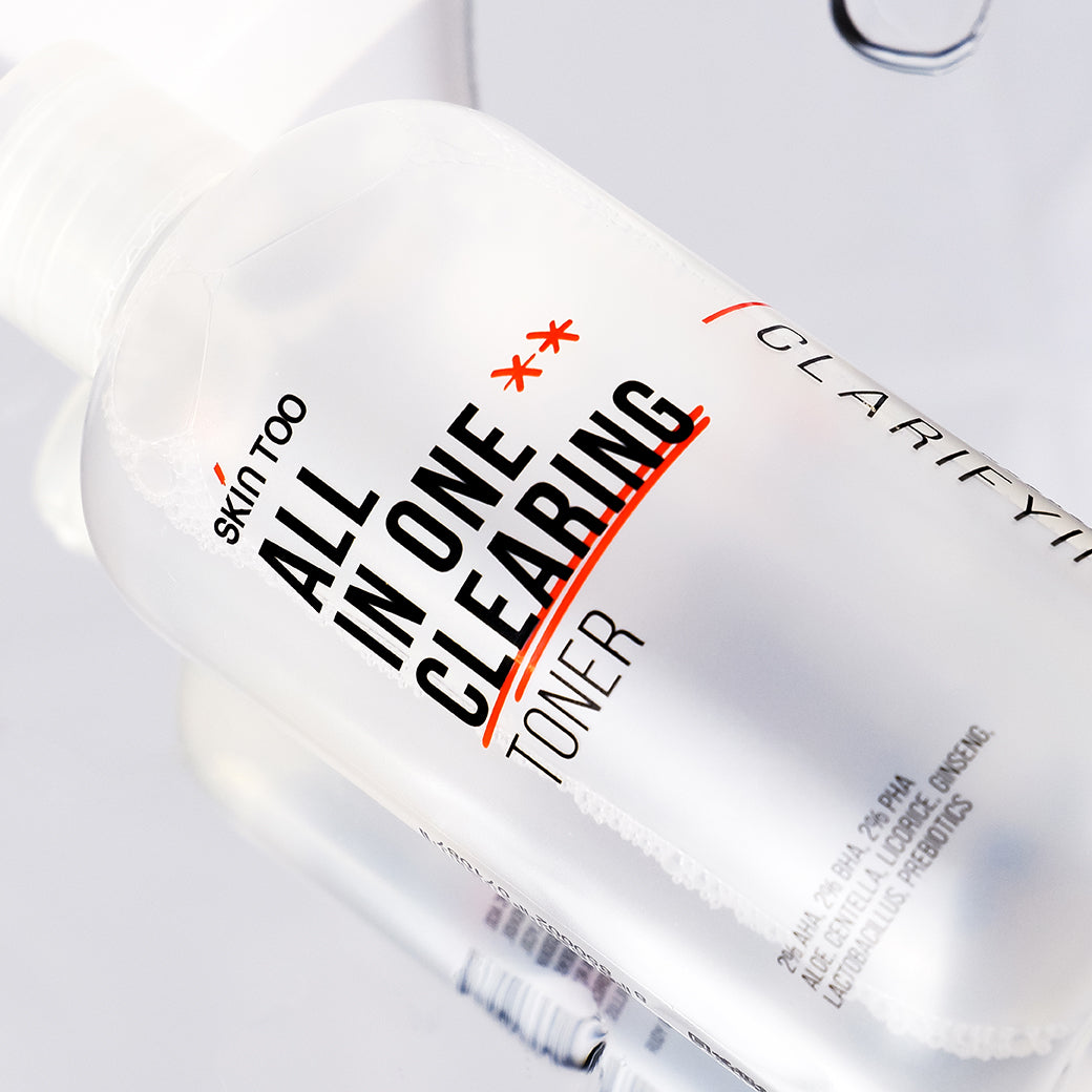 (เซ็ตลดสิว ผลัดเซลล์ผิว 2 ขวด) SKINTOO ALL IN ONE CLEARING TONER
