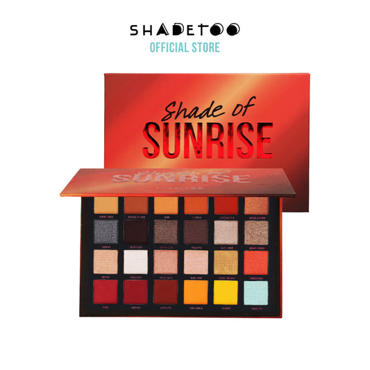 SHADETOO SHADE OF SUNRISE 24 Colors Eyeshadow Palette อายแชโดว์ 24 สี เฉดสีโทนสีส้ม แดง คอปเปอร์
