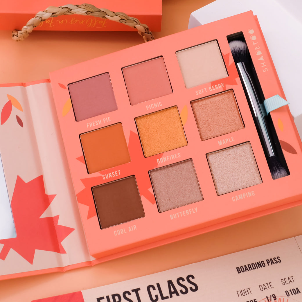 SHADETOO FALLING IN FALL EYESHADOW PALETTE อายแชโดว์พาเลท สีโทนเกาหลี ส้ม อบอุ่น ละมุน