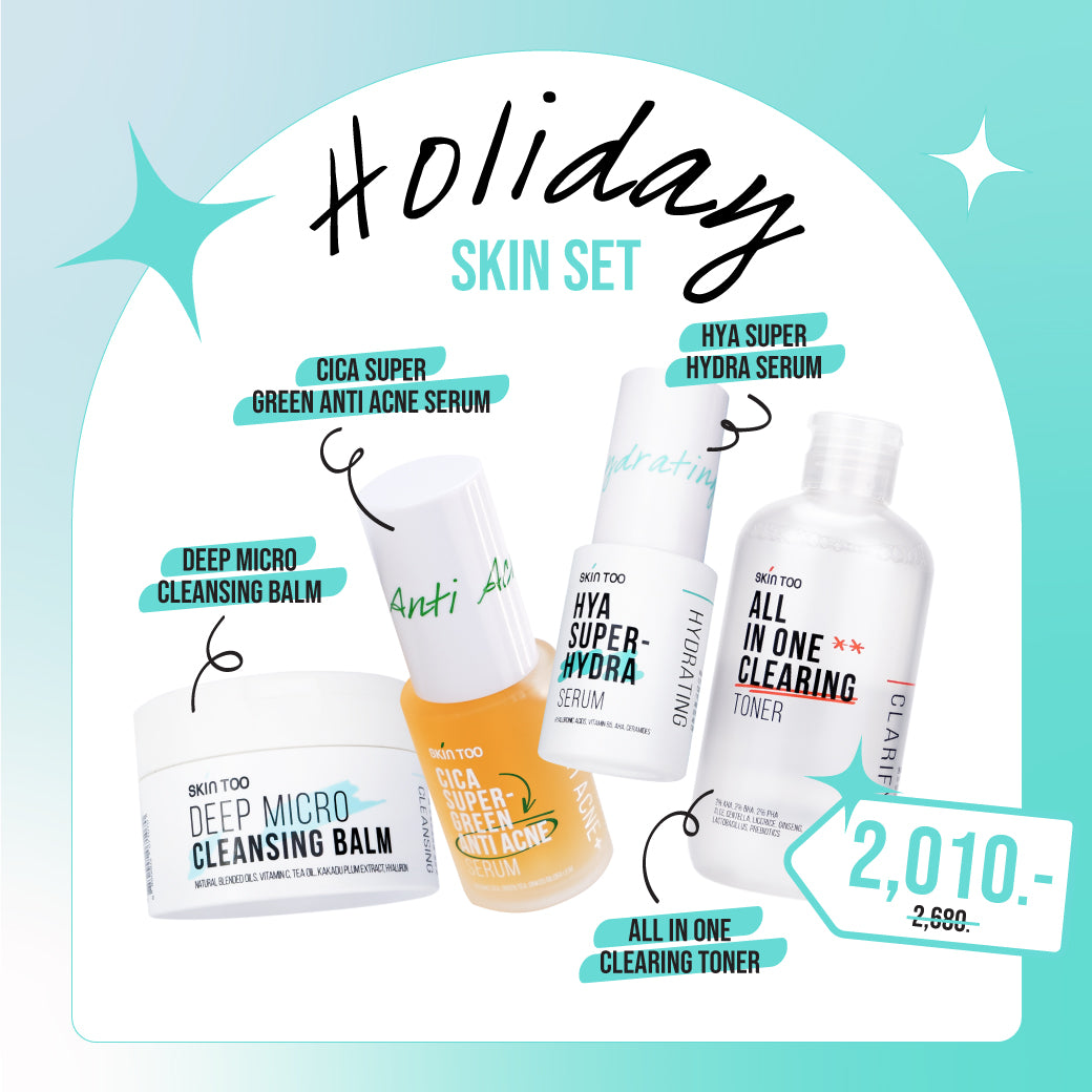 (HOLIDAY SKIN SET) SKINTOO CICA + HYA + TONER + CLEANSING BALM