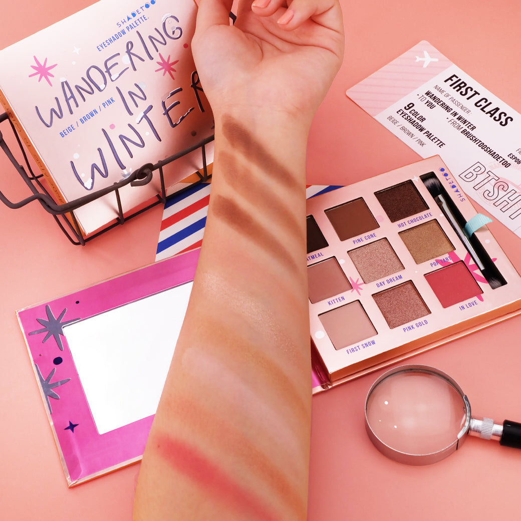 SHADETOO WANDERING IN WINTER EYESHADOW PALETTE อายแชโดว์พาเลท สีโทนน้ำตาล ชมพู สวยหวาน ดูเป็นธรรมชาติ