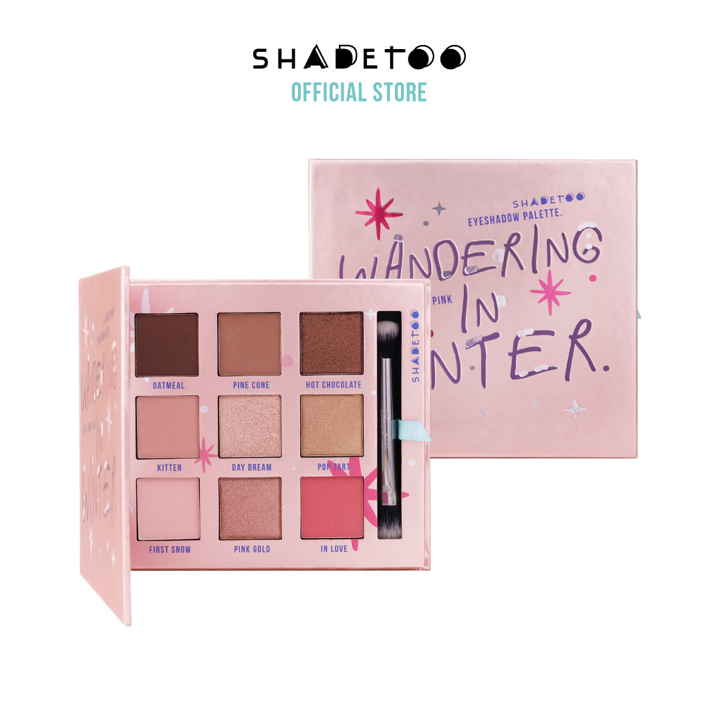 SHADETOO WANDERING IN WINTER EYESHADOW PALETTE อายแชโดว์พาเลท สีโทนน้ำตาล ชมพู สวยหวาน ดูเป็นธรรมชาติ