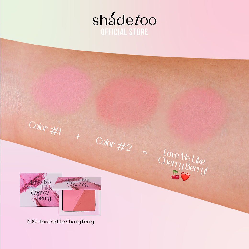 ShadeToo 2-Color Blush On Edition บลัชออนแบบฝุ่น เนื้อนุ่ม เบลอผิวให้แก้มแลดูเรียบเนียน ใช้ได้ทุกโทนสีผิว