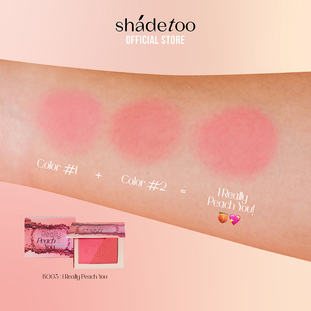 ShadeToo 2-Color Blush On Edition บลัชออนแบบฝุ่น เนื้อนุ่ม เบลอผิวให้แก้มแลดูเรียบเนียน ใช้ได้ทุกโทนสีผิว