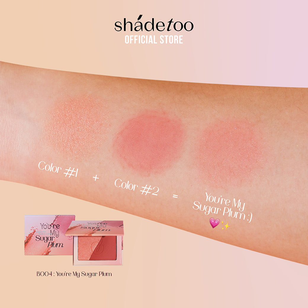 ShadeToo 2-Color Blush On Edition บลัชออนแบบฝุ่น เนื้อนุ่ม เบลอผิวให้แก้มแลดูเรียบเนียน ใช้ได้ทุกโทนสีผิว