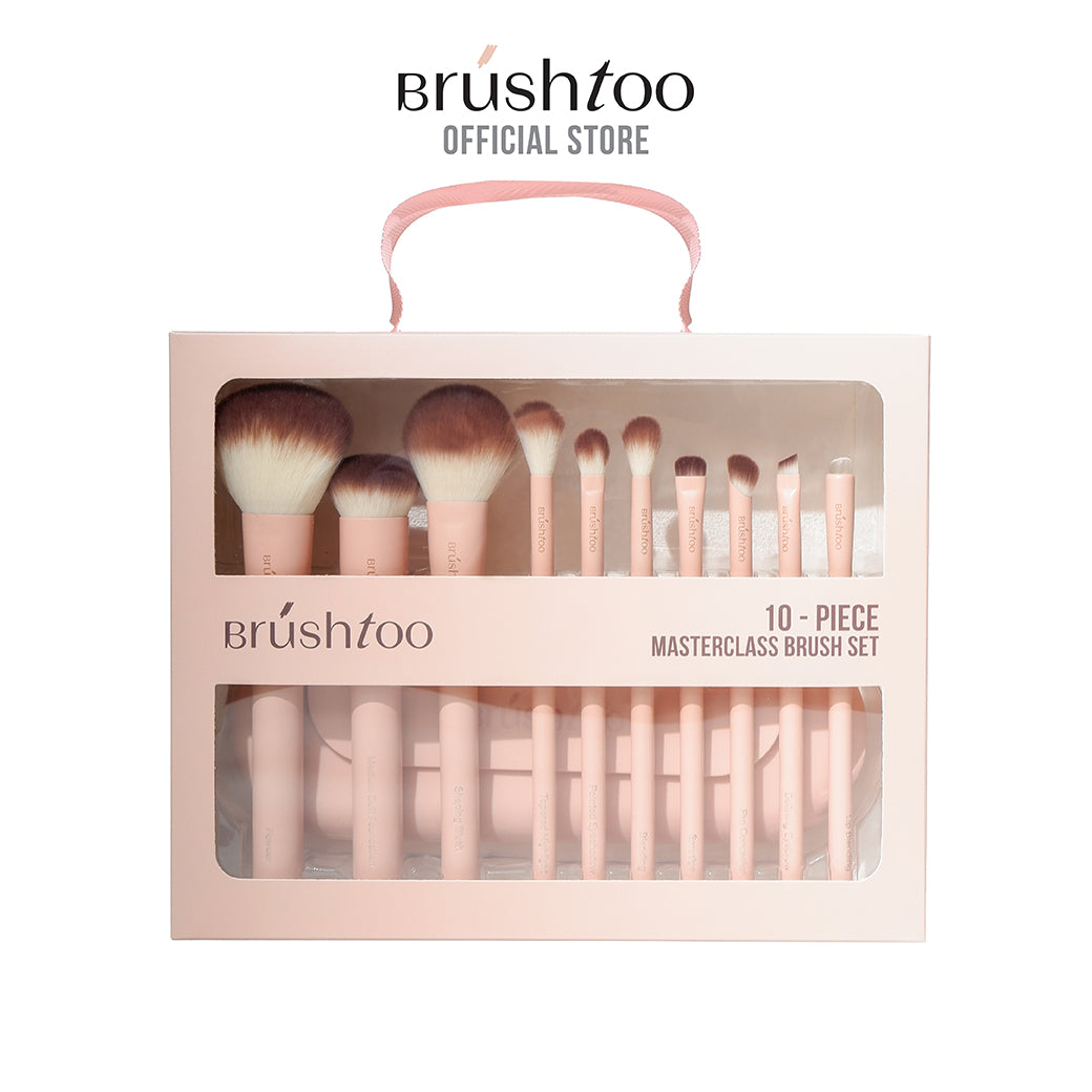 [11 ชิ้น FESTIVE *จำนวนจำกัด] BRUSHTOO MASTERCLASS BRUSH SET ชุดแปรงแต่งหน้ามาสเตอร์คลาส 10 ชิ้น พร้อมกระเป๋าแปรง