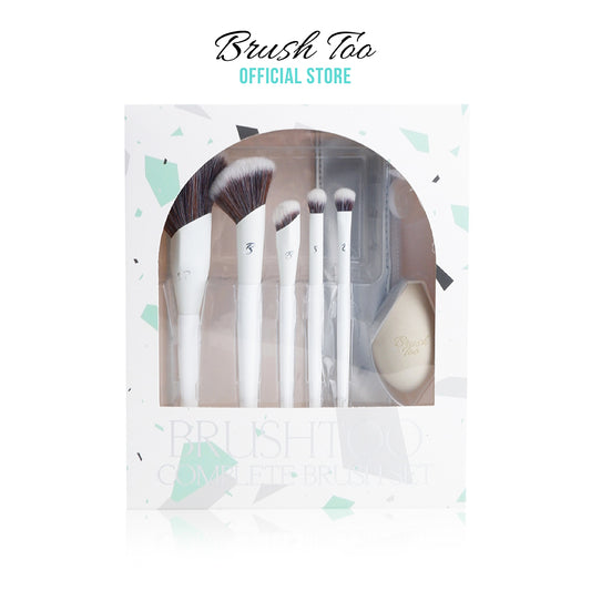 [เซ็ต7ชิ้น] BrushToo Complete Brush Set เซ็ตแปรงแต่งหน้าขนสังเคราะห์ + ฟองน้ำลงรองพื้น แถมฟรี กระเป๋าใส่แปรง