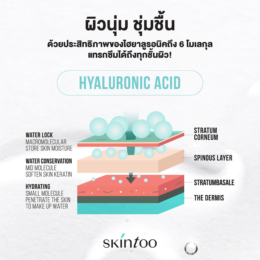 (เซ็ตเติมความชุ่มชื้น 2 ขวด) SKINTOO HYA SUPER HYDRA SERUM