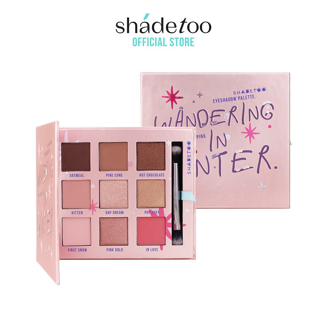 SHADETOO WANDERING IN WINTER EYESHADOW PALETTE อายแชโดว์พาเลท สีโทนน้ำตาล ชมพู สวยหวาน ดูเป็นธรรมชาติ